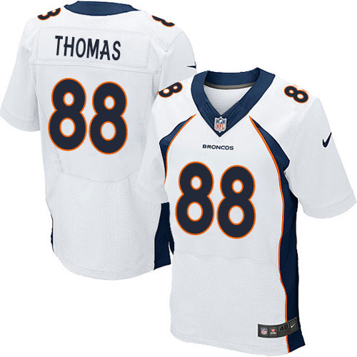 Men's New Elite Demaryius Thomas Nike Jersey White Road - #88 NFL Denver Broncos